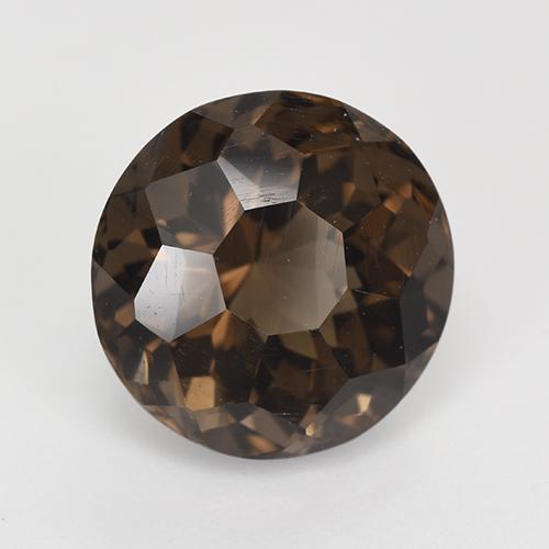 Quarzo fumé naturale marrone da 5,28 ct, taglio rotondo, VVS-VS