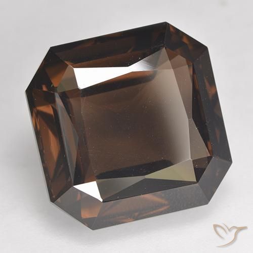Quarzo fumé Marrone rossastro naturale da 11.87 ct, Ottagonale / Taglio smeraldo, VVS