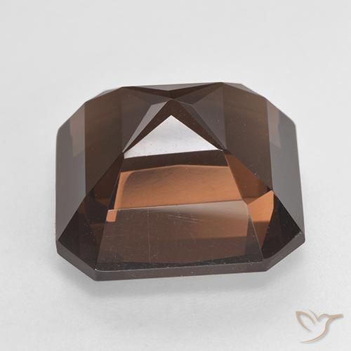 Quarzo fumé Marrone medio naturale da 13.06 ct, Ottagonale / Taglio smeraldo, VVS