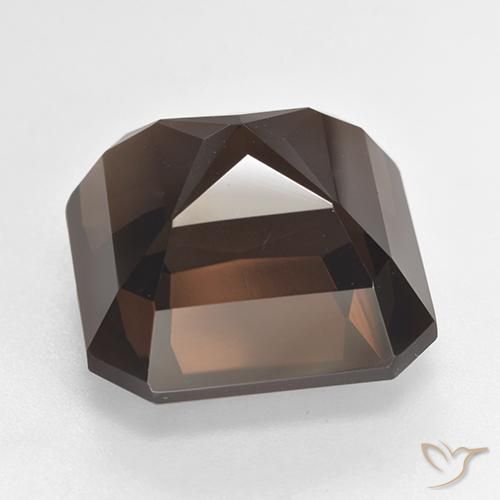 Quarzo fumé Marrone rossastro naturale da 14.13 ct, Ottagonale / Taglio smeraldo, VVS