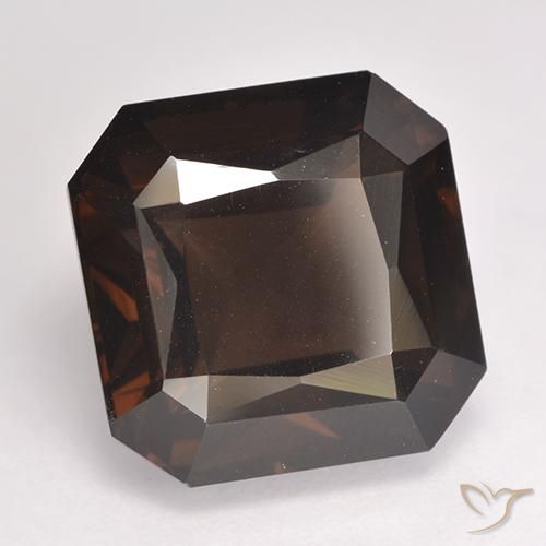 Quarzo fumé Marrone cioccolato naturale da 9.51 ct, Ottagonale / Taglio smeraldo, VVS-VS