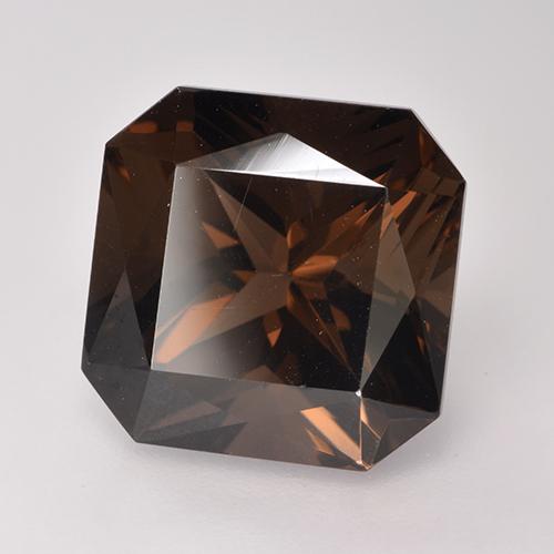 Quarzo fumé naturale marrone da 7,64 ct, taglio smeraldo, VVS-VS