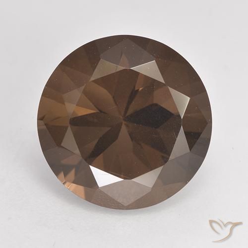 Quarzo fumé Marrone caldo naturale da 6.10 ct, Taglio rotondo, VVS-VS