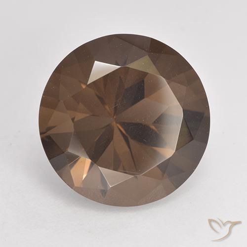 Quarzo fumé Marrone caldo naturale da 6.10 ct, Taglio rotondo, VVS-VS