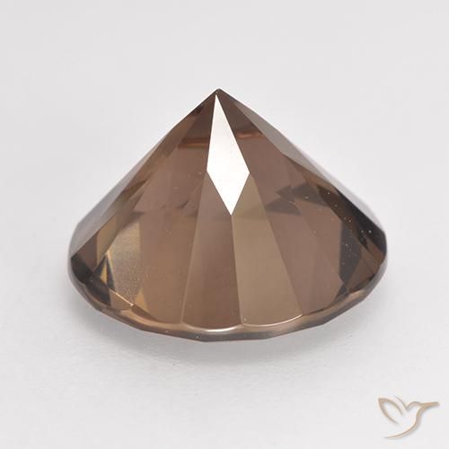 Quarzo fumé Marrone caldo naturale da 6.10 ct, Taglio rotondo, VVS-VS