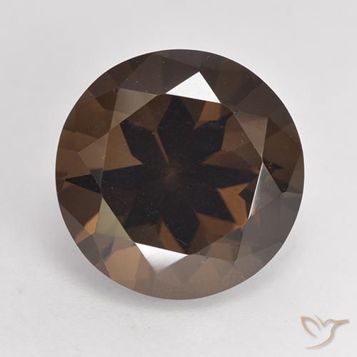 7.04ct Naturale Hickory Brown Quarzo fumé, Rotondo, VVS-VS