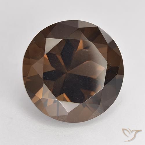 Quarzo fumé Hickory Brown naturale da 7.04 ct, Rotondo, VVS-VS