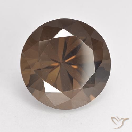 Quarzo fumé Hickory Brown naturale da 6.40 ct, Rotondo, VVS-VS