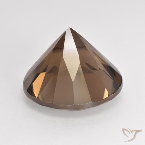 Quarzo fumé Hickory Brown naturale da 6.40 ct, Rotondo, VVS-VS