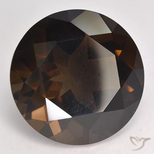 Quarzo fumé naturale marrone da 17,71 ct, taglio rotondo, VVS-VS
