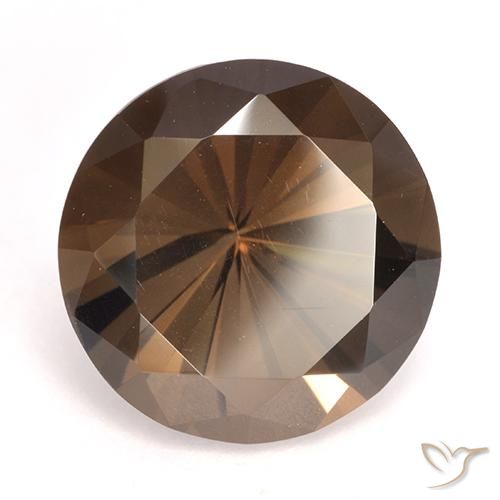 Quarzo fumé Marrone medio naturale da 9.01 ct, Rotondo, VVS