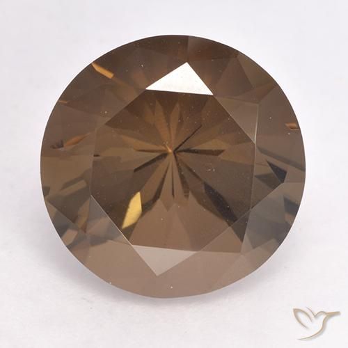 8.11ct Naturale Marrone medio Quarzo fumé, Rotondo, VVS