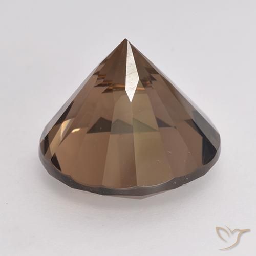 Quarzo fumé Marrone medio naturale da 8.11 ct, Rotondo, VVS