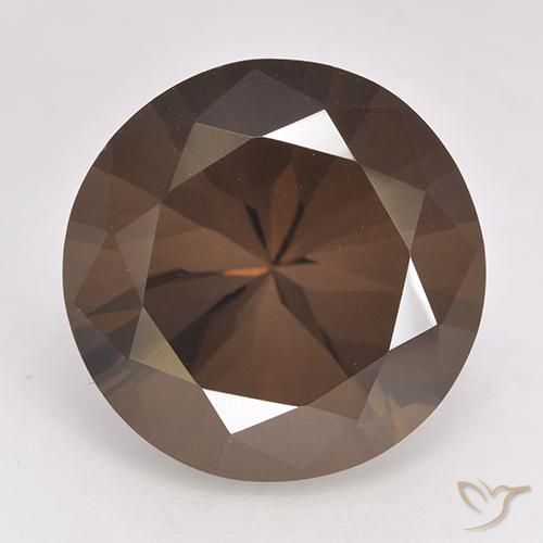 10.64ct Naturale Marrone medio Quarzo fumé, Rotondo, VVS-VS