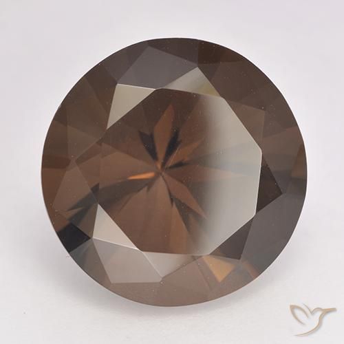 Quarzo fumé Marrone medio naturale da 10.64 ct, Rotondo, VVS-VS