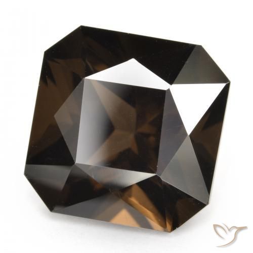 Quarzo fumé ombra marrone naturale da 7.33 ct, Ottagonale / Taglio smeraldo, VVS-VS