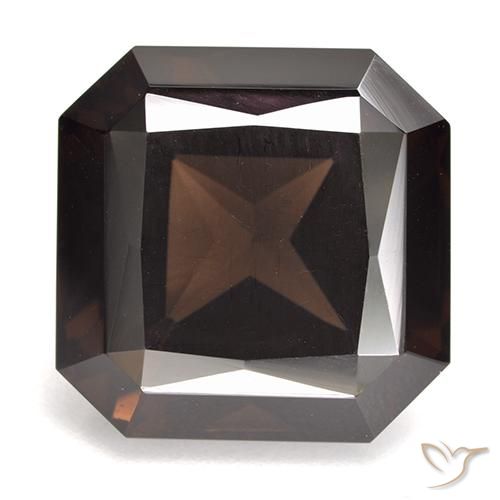 12.50ct Naturale Marrone rossastro Quarzo fumè, Taglio smeraldo, VVS-VS