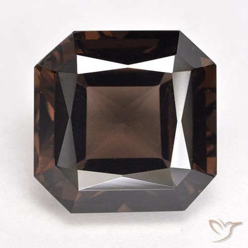9.88ct Naturale Marrone Quarzo fumé, Taglio smeraldo, VVS-VS