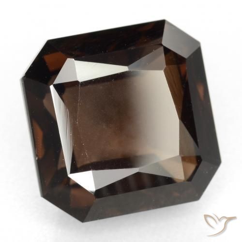 Quarzo fumé Marrone medio naturale da 6.72 ct, Ottagonale / Taglio smeraldo, VVS