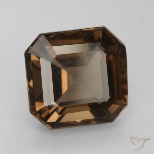 Quarzo fumé Marrone medio naturale da 6.22 ct, Taglio smeraldo, VVS-VS