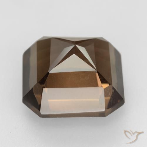 Quarzo fumè Marrone medio naturale da 9.31 ct, Ottagonale / Taglio smeraldo, VVS-VS