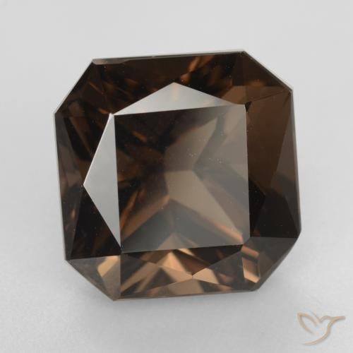 Quarzo fumé Hickory Brown naturale da 7.12 ct, Ottagonale / Taglio smeraldo, VVS