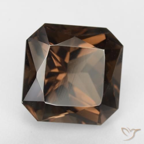 Quarzo fumé Marrone cioccolato naturale da 11.88 ct, Ottagonale / Taglio smeraldo, VVS-VS