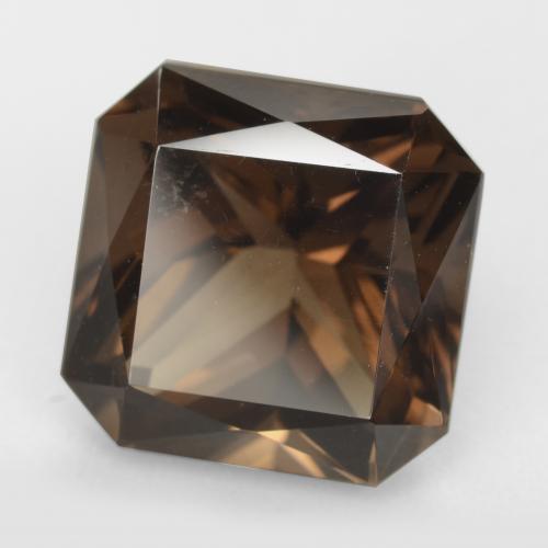 Quarzo fumé naturale marrone da 10,19 ct, taglio smeraldo, VVS-VS