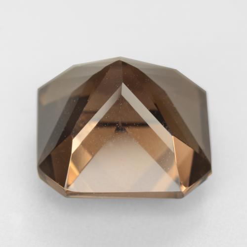 Quarzo fumé naturale marrone da 10,19 ct, taglio smeraldo, VVS-VS