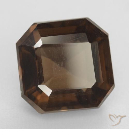 Quarzo fumé Hickory Brown naturale da 6.55 ct, Ottagonale / Taglio smeraldo, VVS-VS
