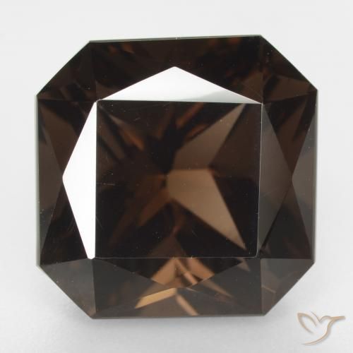 13.18ct Naturale Marrone Quarzo fumè, Taglio smeraldo, VVS-VS