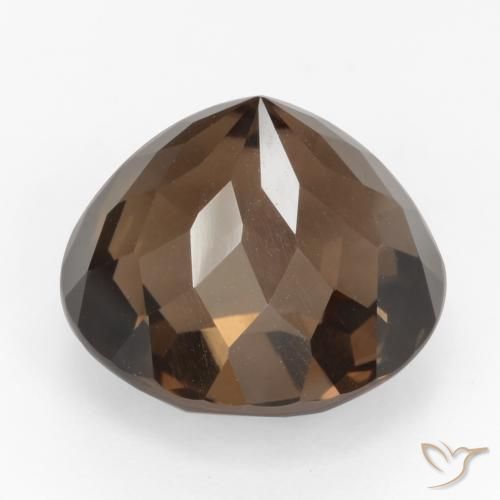 Quarzo fumé Marrone scuro naturale da 9.56 ct, Rotondo, VVS-VS