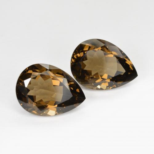 Quarzo fumé naturale marrone da 13,45 ct, taglio a pera, VVS