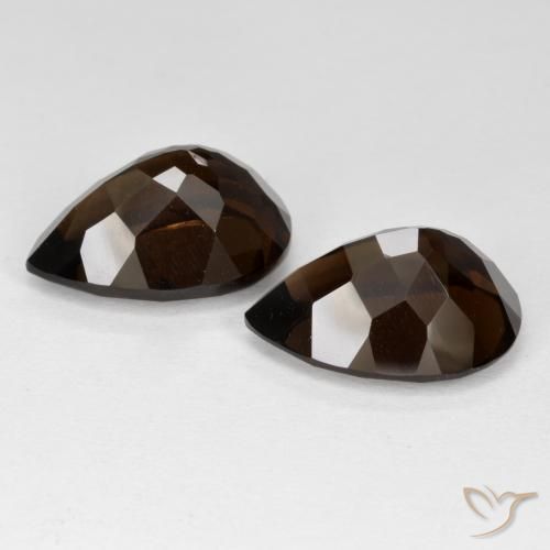 Gemme di Quarzo fumè ombra marrone naturale da 12.92 ct, Forma a pera, VVS