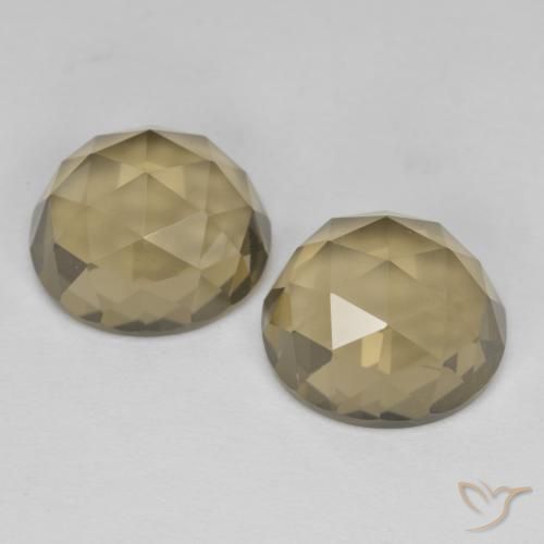 Gemme di Quarzo fumé marrone moka naturale da 9.77 ct, Ovale, VVS-VS