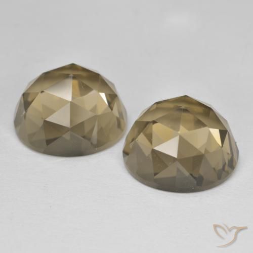 Gemme di Quarzo fumé marrone moka naturale da 9.77 ct, Ovale, VVS-VS