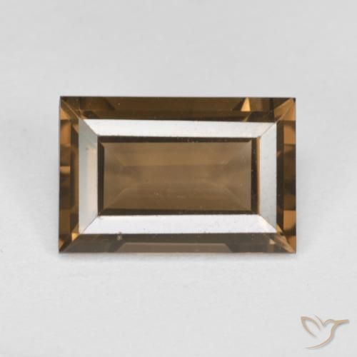 3.49ct Naturale Marrone caldo Quarzo fumé, Taglio a baguette, VVS-VS