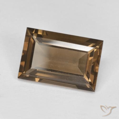 Quarzo fumé Marrone caldo naturale da 3.49 ct, Taglio a baguette, VVS-VS