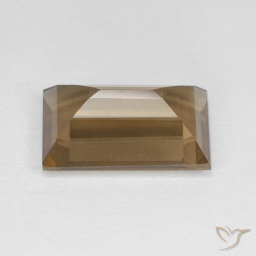 Quarzo fumé Marrone caldo naturale da 3.49 ct, Taglio a baguette, VVS-VS