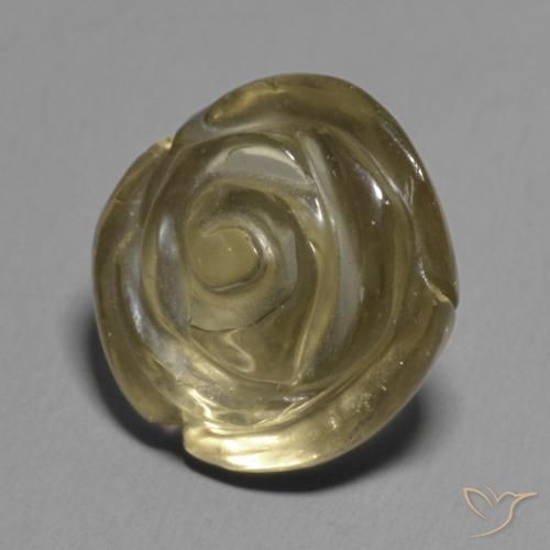 9.49ct Naturale Marrone dorato Quarzo fumé, Taglio a fiore, Trasparente