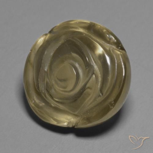 Quarzo fumé Marrone medio naturale da 11.51 ct, Taglio a fiore, Trasparente