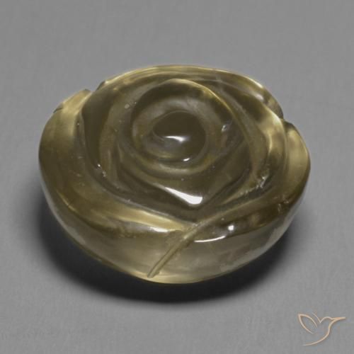Quarzo fumé Marrone medio naturale da 11.51 ct, Taglio a fiore, Trasparente