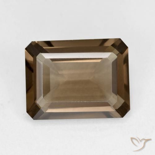 Quarzo fumè Marrone chiaro naturale da 5.53 ct, Ottagonale / Taglio smeraldo, VVS-VS