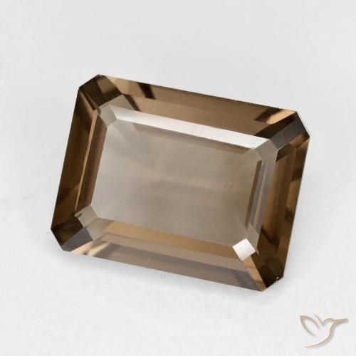 Quarzo fumè Marrone chiaro naturale da 5.53 ct, Ottagonale / Taglio smeraldo, VVS-VS
