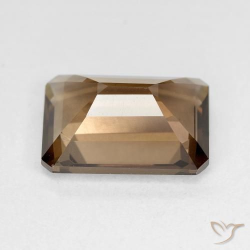 Quarzo fumè Marrone chiaro naturale da 5.53 ct, Ottagonale / Taglio smeraldo, VVS-VS
