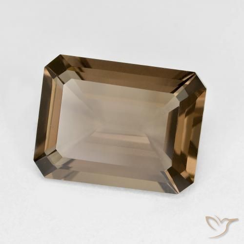 Quarzo fumé Moka chiaro naturale da 5.33 ct, Ottagonale / Taglio smeraldo, VVS-VS