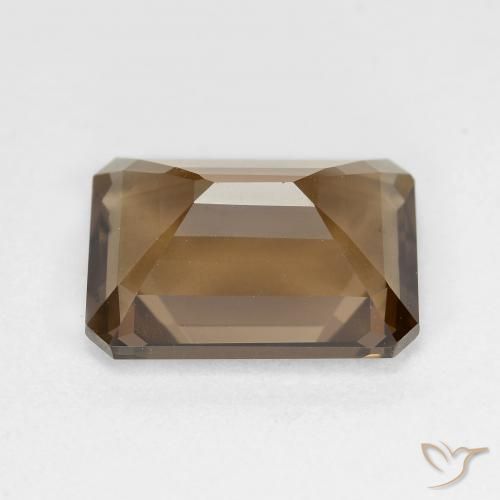 Quarzo fumé Moka chiaro naturale da 5.33 ct, Ottagonale / Taglio smeraldo, VVS-VS