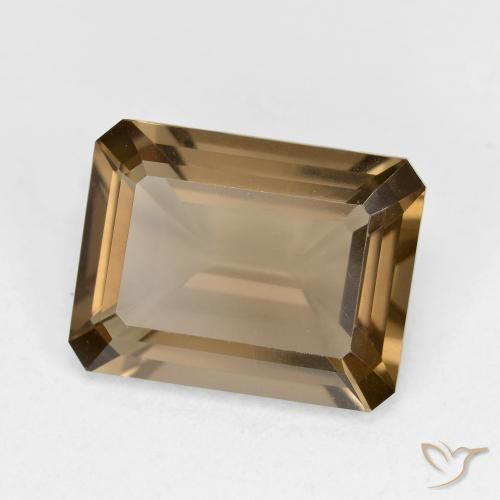 Quarzo fumé Marrone chiaro naturale da 5.24 ct, Ottagonale / Taglio smeraldo, VVS-VS