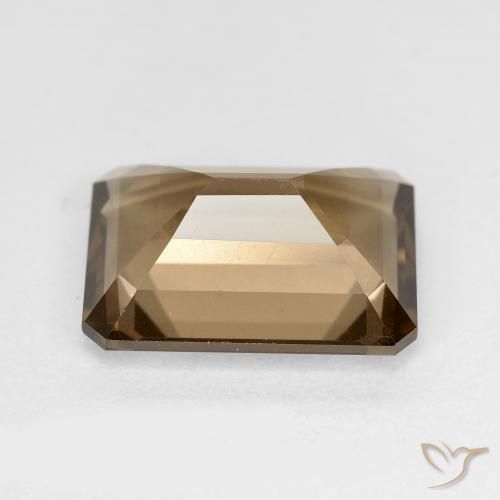 Quarzo fumé Marrone chiaro naturale da 5.24 ct, Ottagonale / Taglio smeraldo, VVS-VS