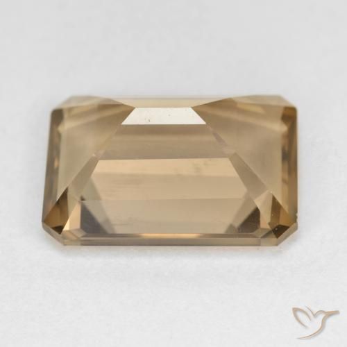 Quarzo fumé Moka chiaro naturale da 5.33 ct, Ottagonale / Taglio smeraldo, VVS-VS